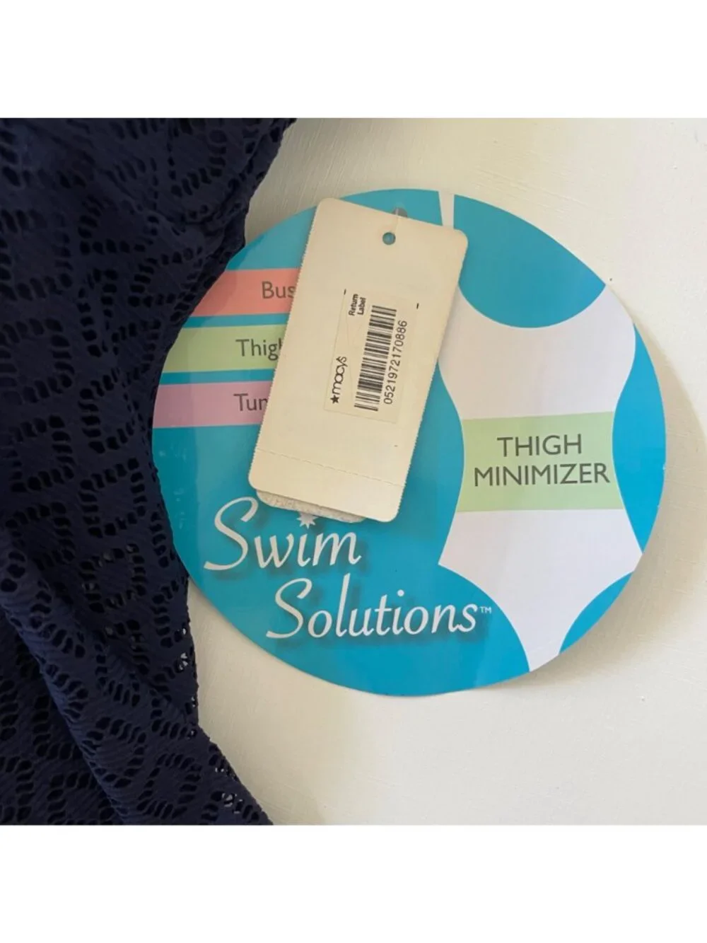 New Swimdress Swim Solution Crochet Flyaway One-Piece Tummy Control Navy Size 18 - Picture 14 of 14